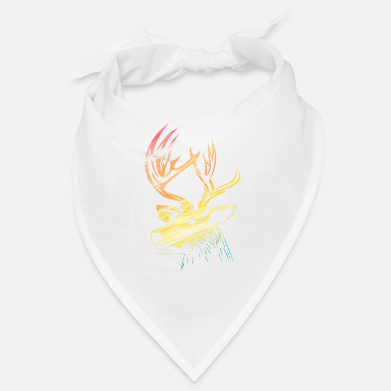 Hirschkopf Hirsch Kopf Regenbogen Bunt Bandana