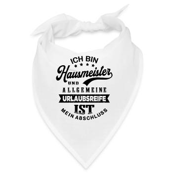 Hausmeister Urlaub Lustiges Facility Manager - Bandana - Weiß - Vorne
