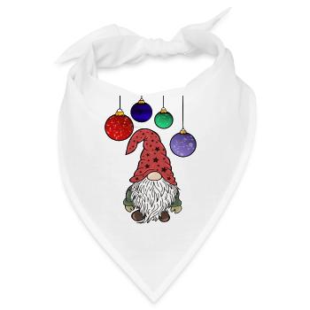 Christmas Gnom Weihnachts Wichtel - Bandana - Weiß - Vorne