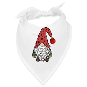 Weihnachts Wichtel Christmas Gnom - Bandana - Weiß - Vorne