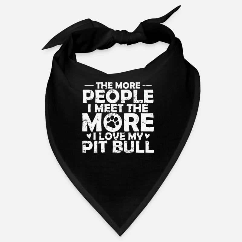 Less People More Pit Bulls Dog Love Bandana