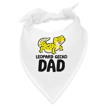 Leopard Gecko Papa Eidechse Reptil Leopard Gecko - Bandana - Weiß - Vorne