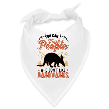 Erdferkel Geschenk Aardvark - Bandana - Weiß - Vorne