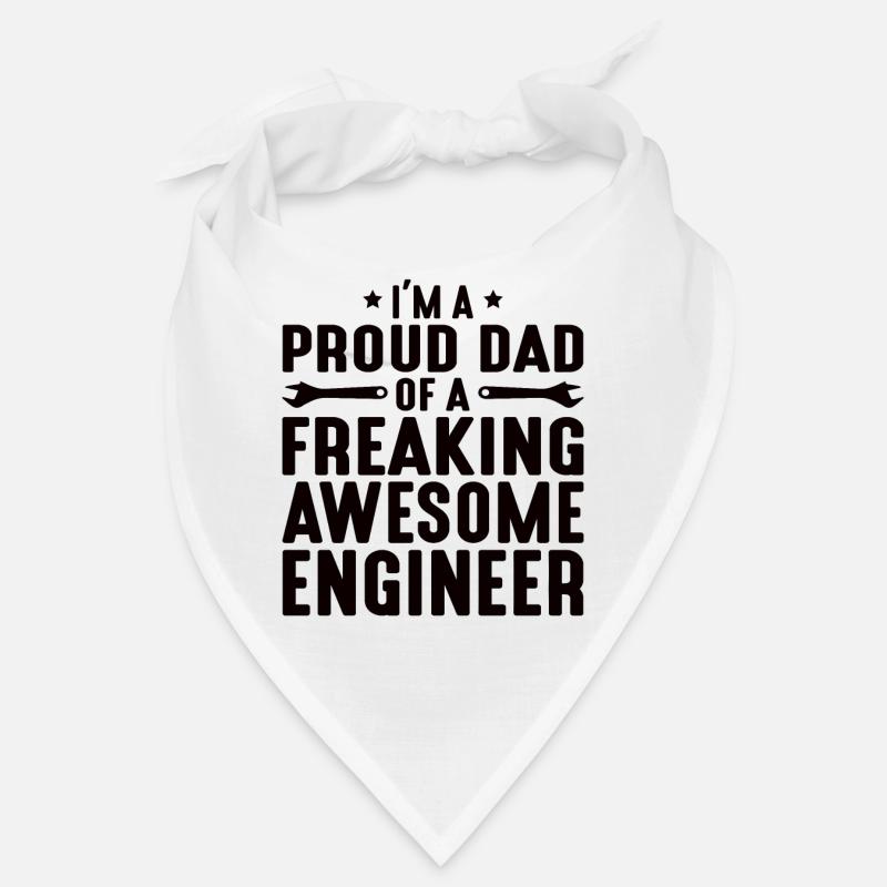 Engineer Brain Mechanical Engineering Electrical Engineering Son - Bandana - white