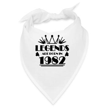 1982 - Jahrgang 1982 - Bandana - Weiß - Vorne