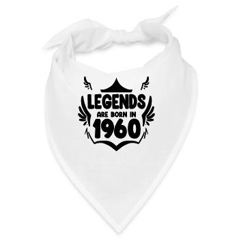 1960 - Jahrgang 1960 - Bandana - Weiß - Vorne