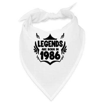 1986 - Jahrgang 1986 - Bandana - Weiß - Vorne