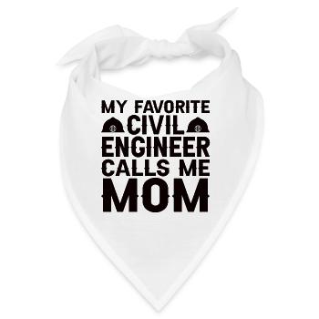 Bauingenieur Brückenbau Statik Sohn Mama Ingenieur - Bandana - Weiß - Vorne