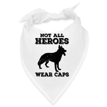 Polizeibeamter Polizeihund - Bandana - Weiß - Vorne
