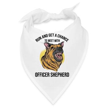 Polizeibeamter Polizeihund - Bandana - Weiß - Vorne