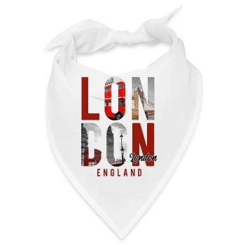 Londoner Stadt - Bandana - Weiß - Vorne
