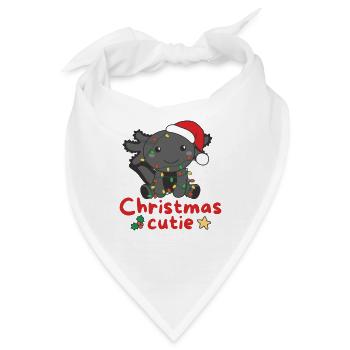 Axolotl Weihnachten Axolotls Christmas Cutie - Bandana - Weiß - Vorne