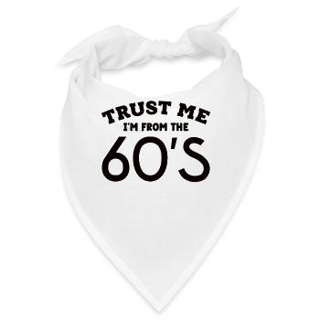 Geboren in den 60ern Jubiläumsgeschenk 1960er - Bandana - Weiß - Vorne