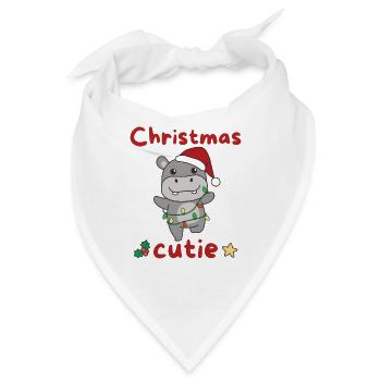 Hippo Weihnachten Nielpferde Christmas Cutie - Bandana - Weiß - Vorne