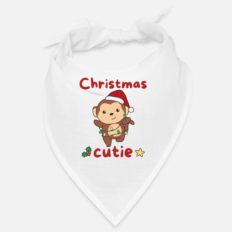 Monkey Christmas Monkeys Christmas Cutie Bandana