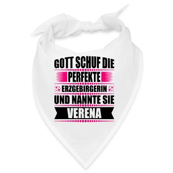 Erzgebirge Frau Namen Sachsen Verena - Bandana - Weiß - Vorne