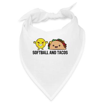Softball und Tacos Lustige Softball-Tacos - Bandana - Weiß - Vorne