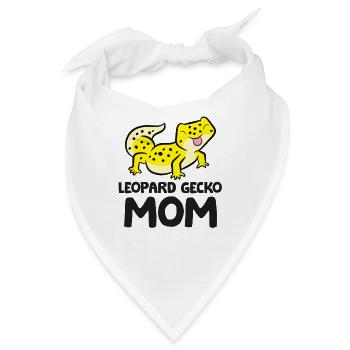 Leopardgecko Mama Eidechse Reptil Leopardgecko - Bandana - Weiß - Vorne