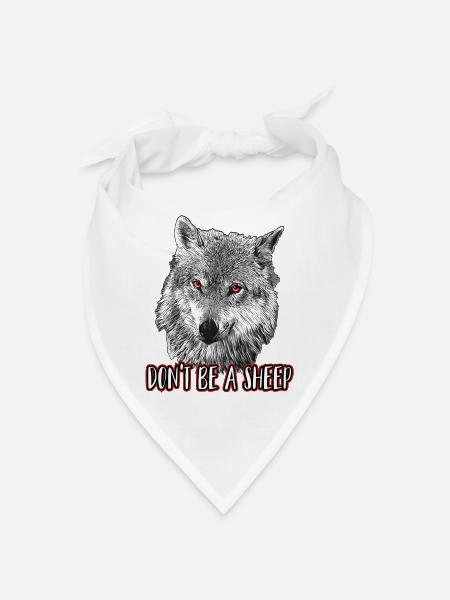 Ne sois pas un mouton - Bandana - blanc