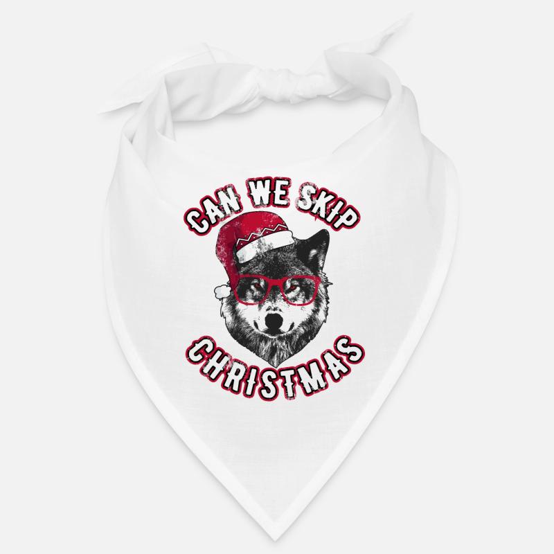 Can we skip christmas - Grumpy Christmas Wolf Bandana