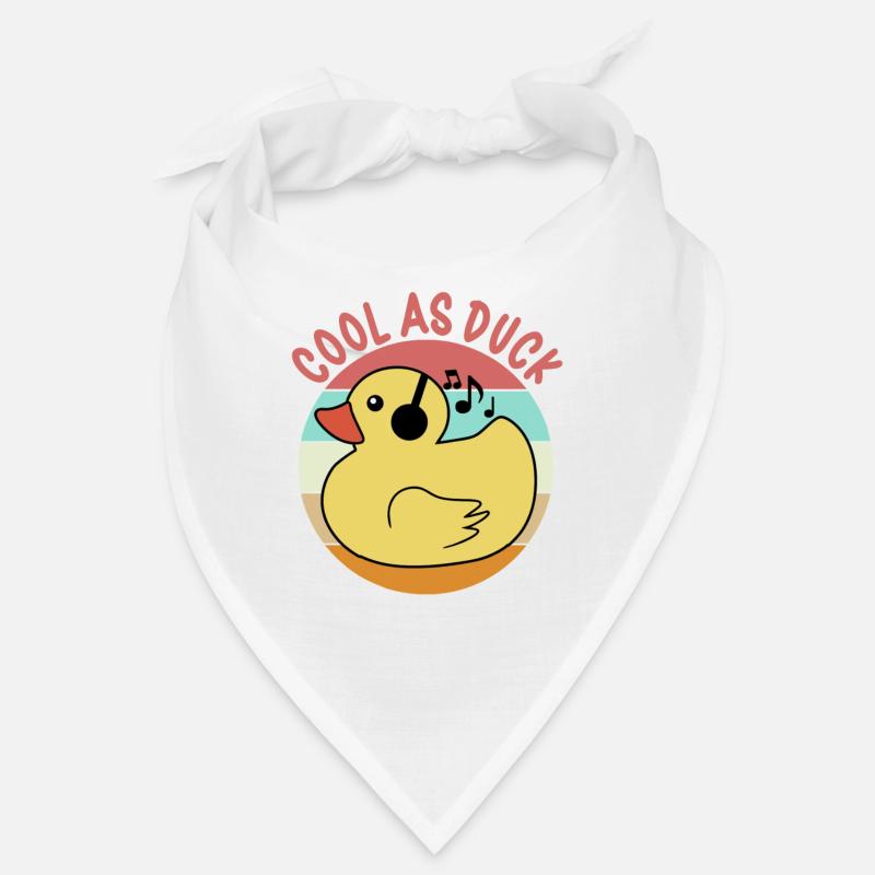 Rubber Ducks Duck Duck Lovers Bathroom - Bandana - white