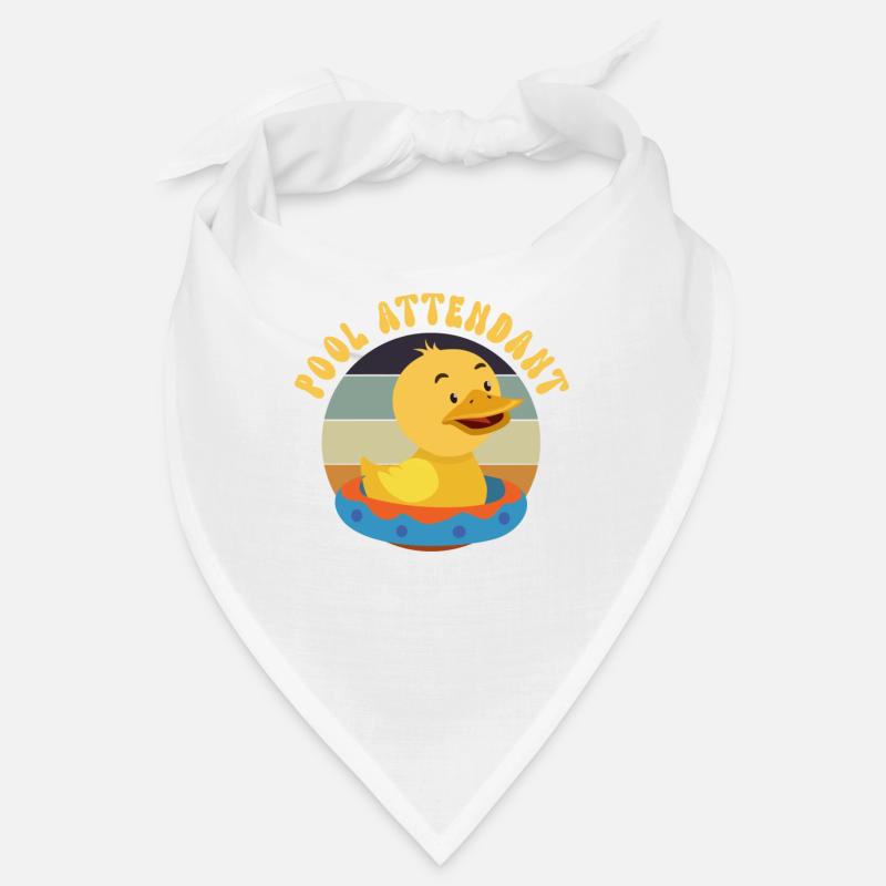 Rubber Ducks Duck Duck Lovers Bathroom - Bandana - white