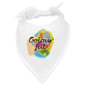bunte Farben - Bandana - Weiß - Vorne