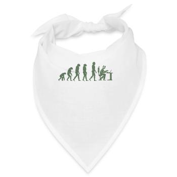 Evolution of Gamer Zocker Nerd Geek Progamer - Bandana - Weiß - Vorne