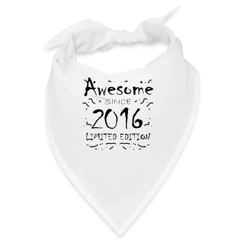 2016 - Jahrgang 2016 - Geburtsjahr 2016 - Bandana - Weiß - Vorne