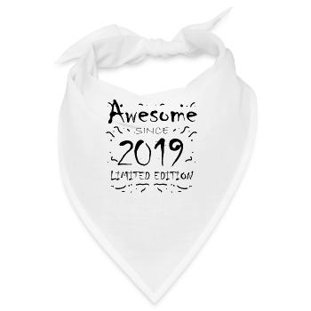 2019 - Jahrgang 2019 - Fantastisch seit 2019 - Bandana - Weiß - Vorne