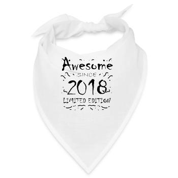 2018 - Jahrgang 2018 - Geburtsjahr 2018 - Bandana - Weiß - Vorne