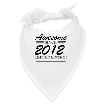 2012 - Jahrgang 2012 - Geburtsjahr 2012 - Bandana - Weiß - Vorne