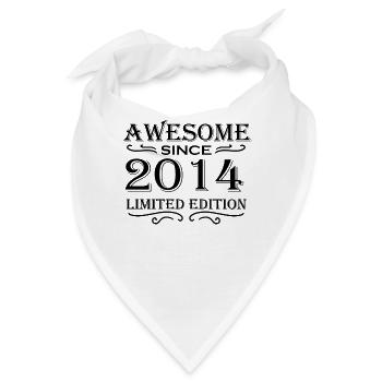 2014 - Jahrgang 2014 - Geburtsjahr 2014 - Bandana - Weiß - Vorne