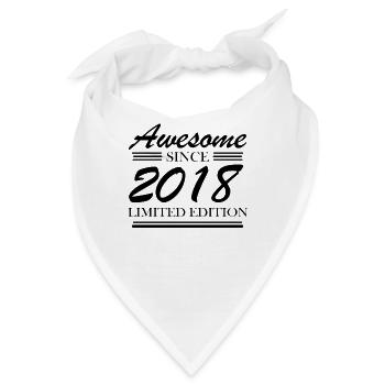 2018 - Jahrgang 2018 - Geburtsjahr 2018 - Bandana - Weiß - Vorne