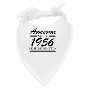 1956 - Jahrgang 1956 - Geburtsjahr 1956 - Bandana - Weiß - Vorne