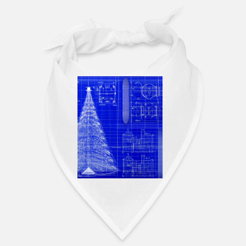 Weihnachten Weihnachtsbaum Schematic Blaupause Bandana