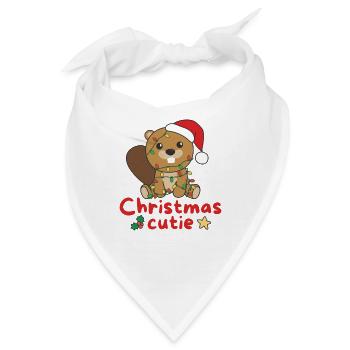 Biber Weihnachten Biber Christmas Cutie - Bandana - Weiß - Vorne