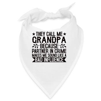 Opa der schlechte Einfluss - Bandana - Weiß - Vorne
