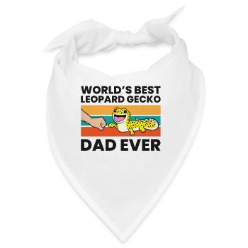 Leopard Gecko Papa Der beste Leopard Gecko Papa - Bandana - Weiß - Vorne
