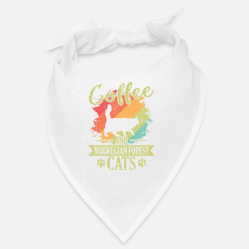 Coffee and Norwegian Forest Cats Hangover Bandana