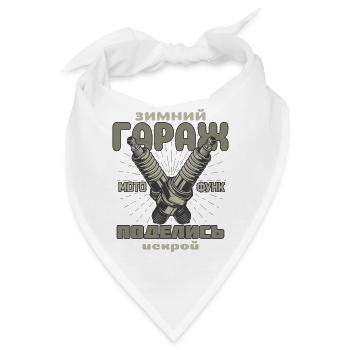 Wintergarage, teile deinen Funken, Zündkerzen - Bandana - Weiß - Vorne