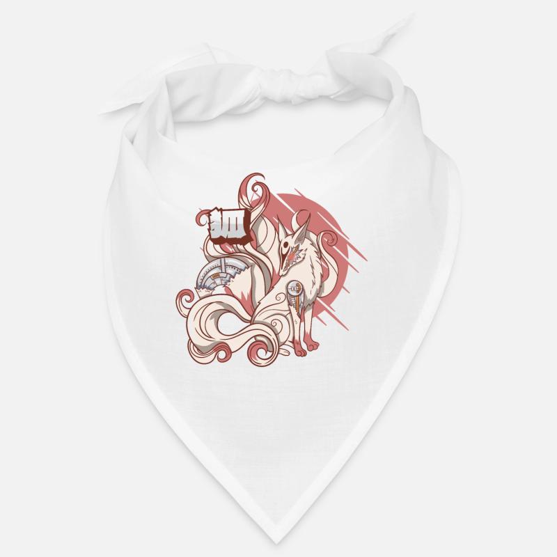 Cyborg Kitsune Nine-tailed Fox Cyber Esthétique Bandana