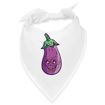 Halloween Auberginenmonster Gesundes Essen - Bandana - Weiß - Vorne