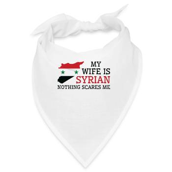 Nichts macht mir Angst Syrische Ehefrau Syrien - Bandana - Weiß - Vorne