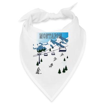 SCHI FAHREN MONTAFON - Bandana - Weiß - Vorne
