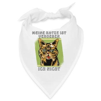 MEINE KATZE IST VERGEBEN - Bandana - Weiß - Vorne