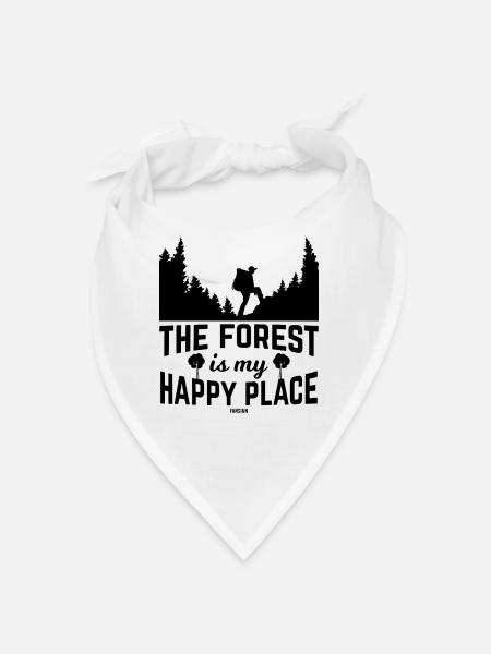 Forest Nature Camping Mountains - Bandana - white - Front