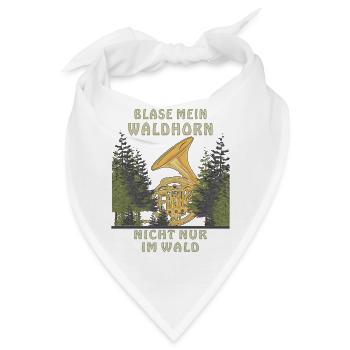 BLASE MEIN WALDHORN - Bandana - Weiß - Vorne