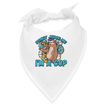 Donut Judge Me Im A Cop - Bandana - Weiß - Vorne