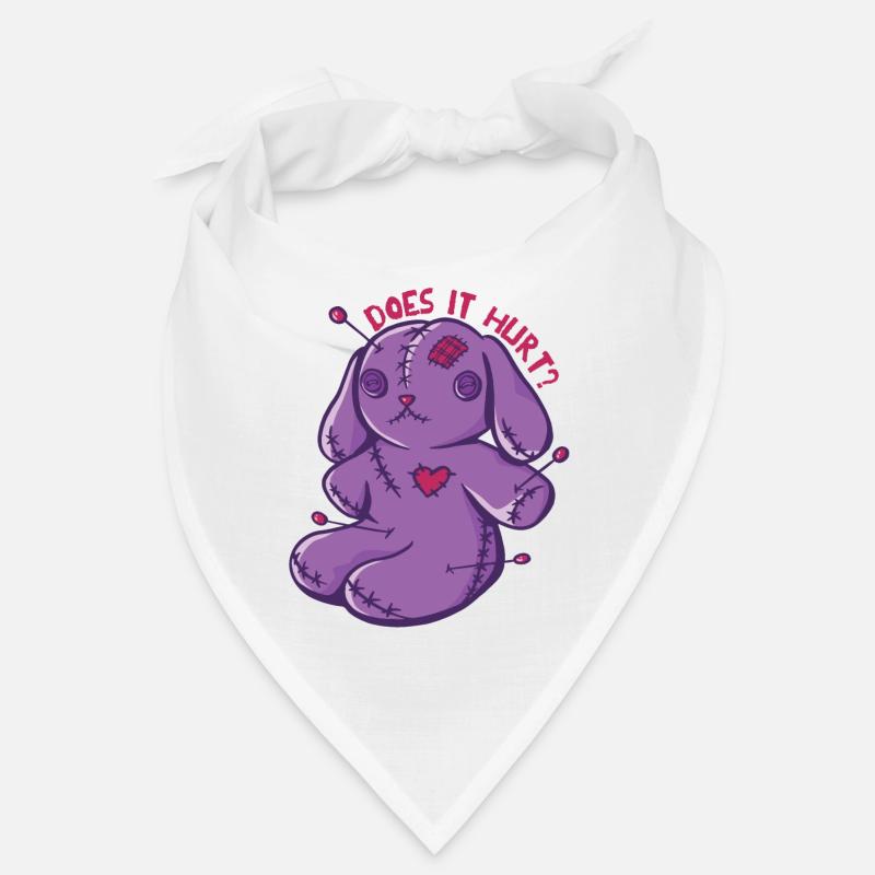 Voodoo bunnies Does it hurt? Voodoo Doll Halloween Bandana